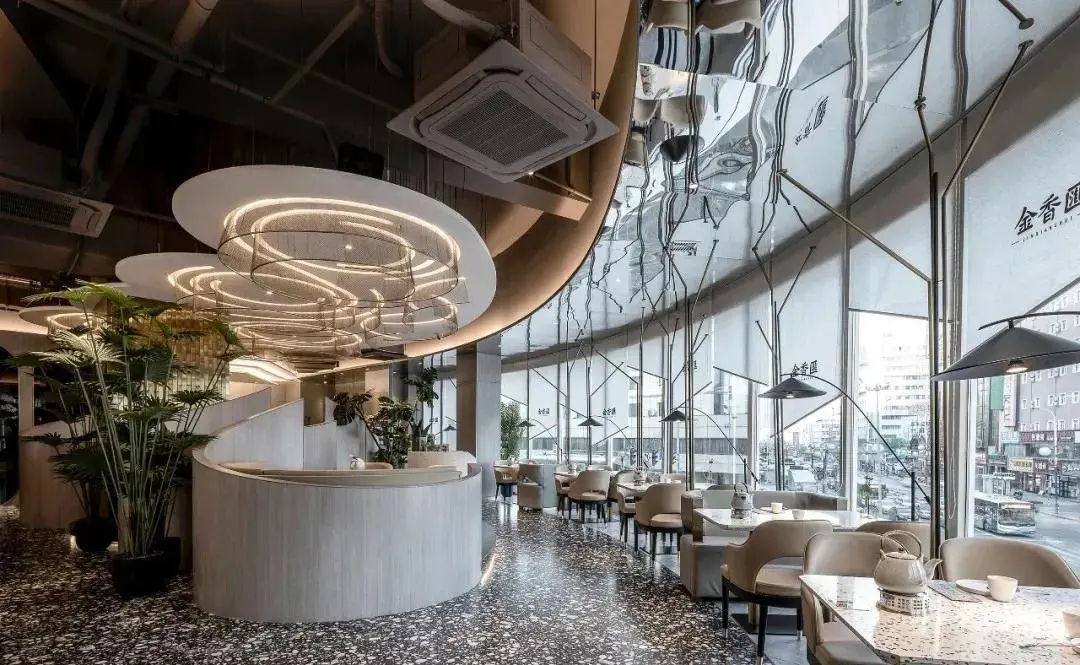 VI设计大型粤菜餐厅的深圳餐饮空间设计